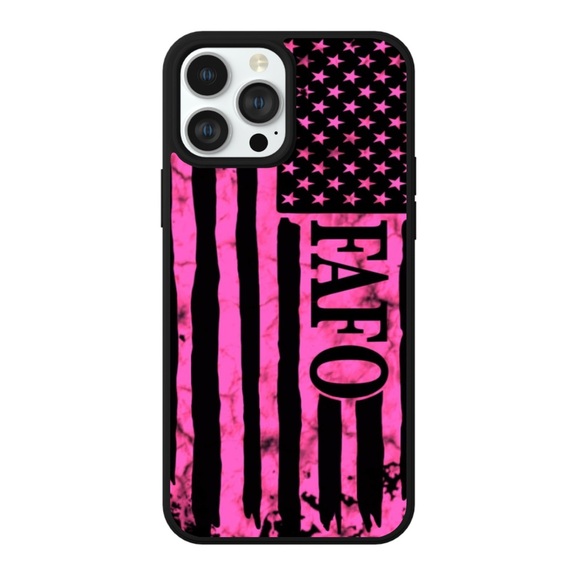 Pink American Flag FAFO Print Phone Case - Picture 6 of 10